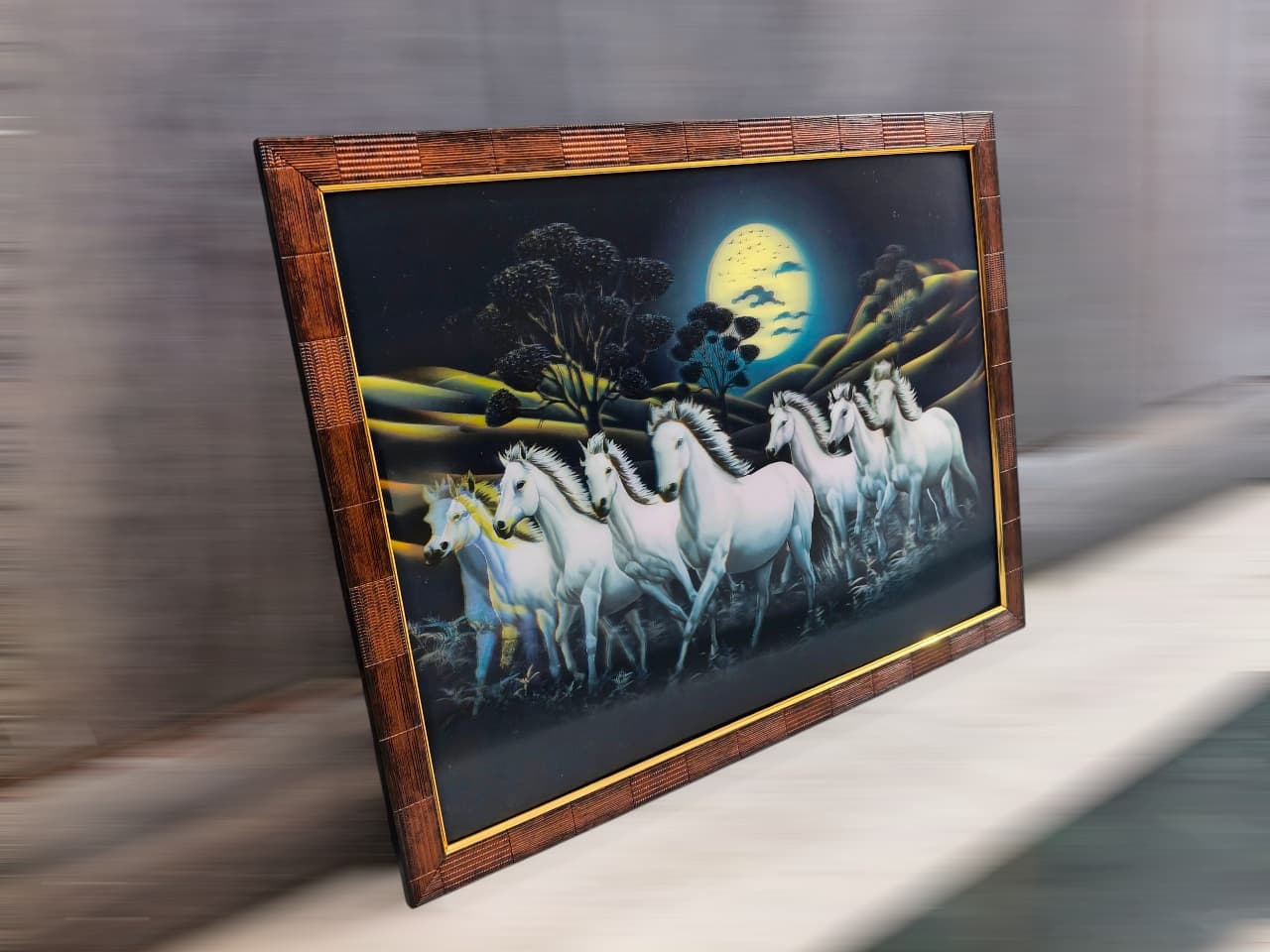 Seven Horses Framed Art - Prosperity Design