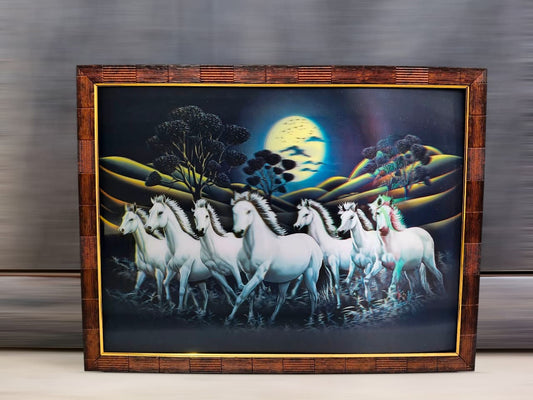 Seven Horses Framed Art - Prosperity Design