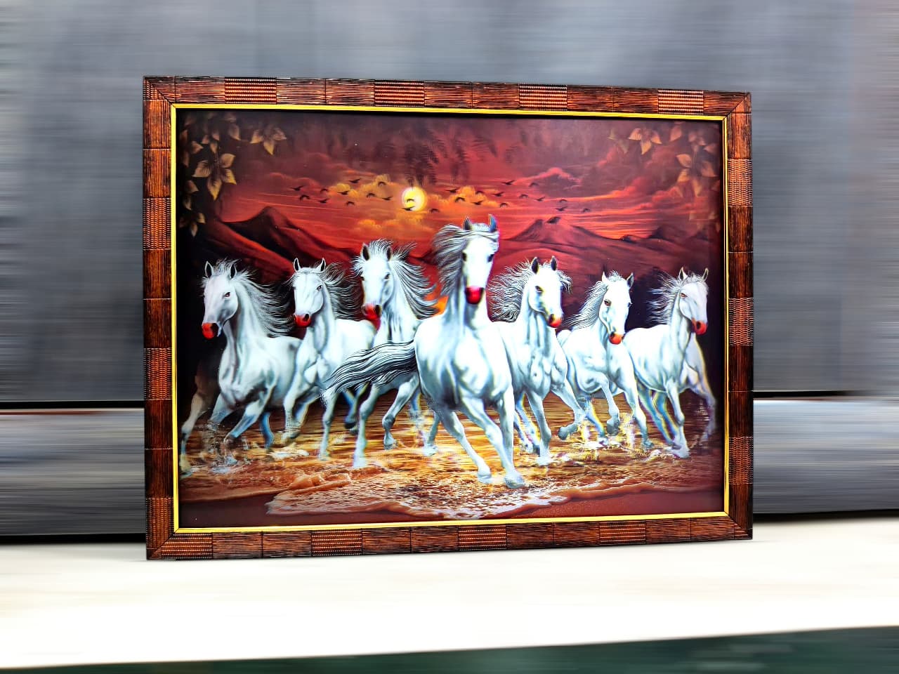 Seven Horses 12x16 inches | 3D Lenticular Painting