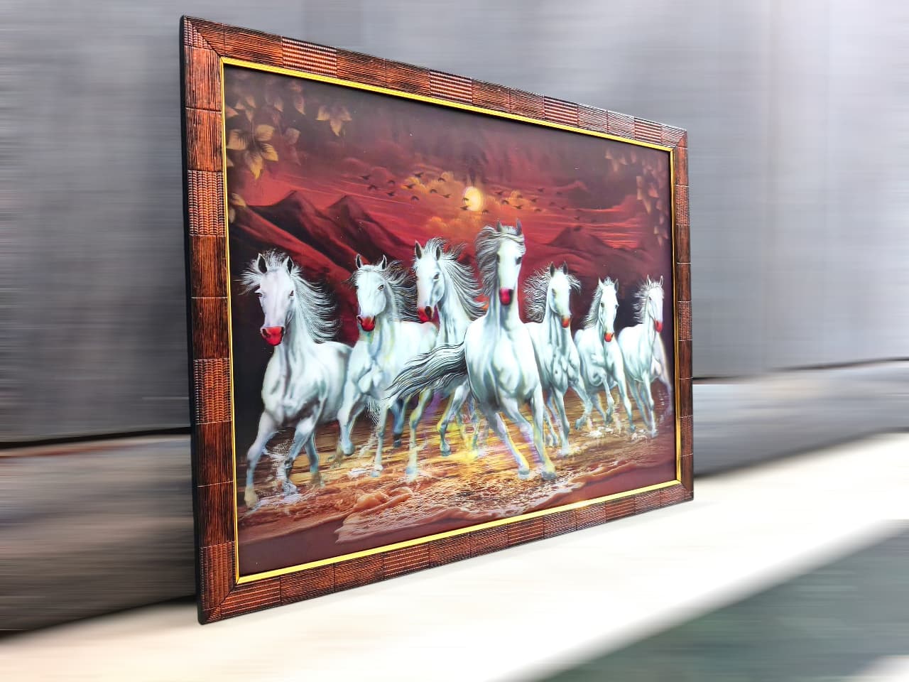 Seven Horses 12x16 inches | 3D Lenticular Painting