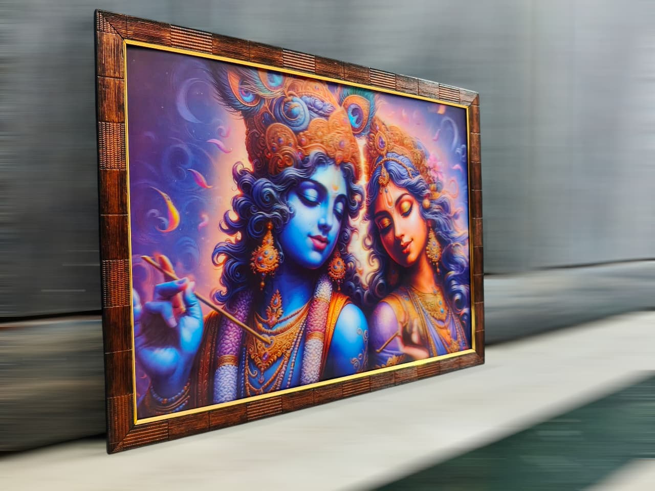 3D Loving Dance: Radha and Krishna Together