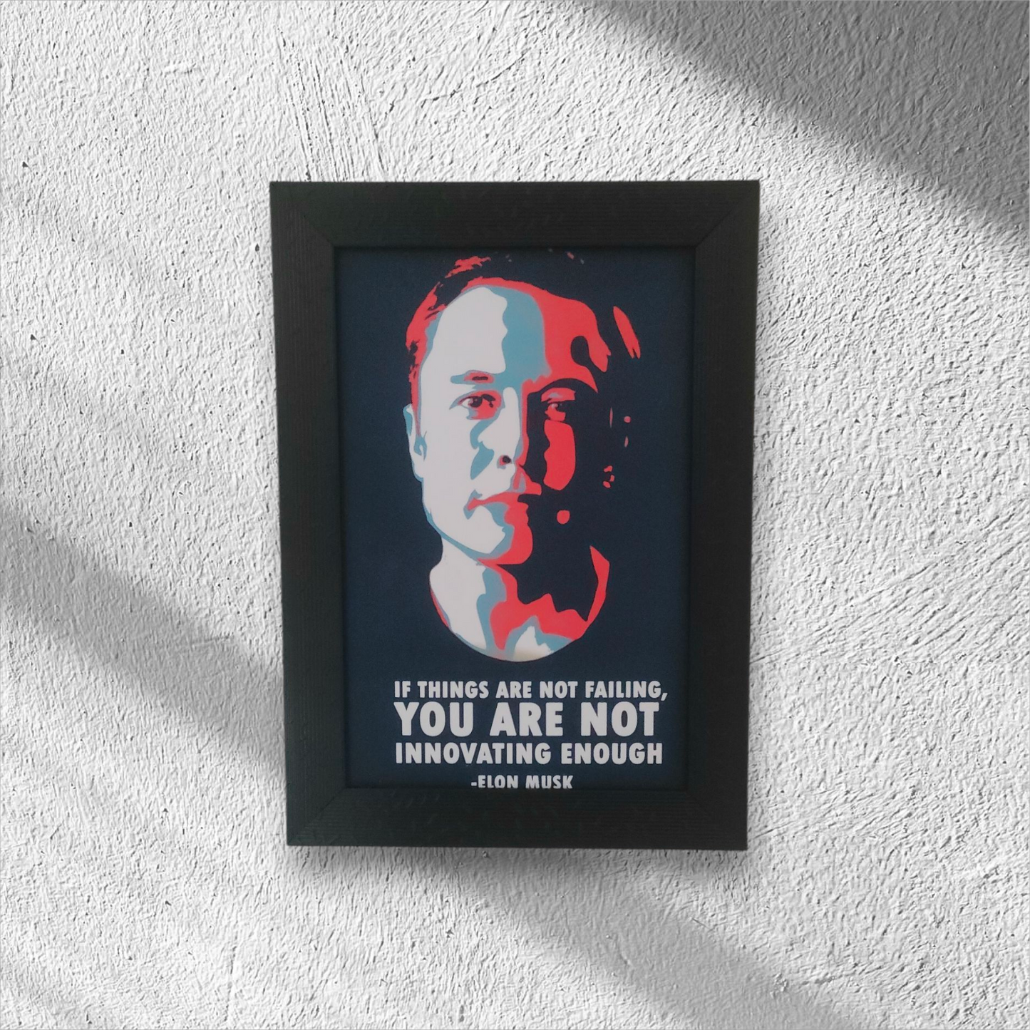 Elon Musk Innovation Quote Art Frame