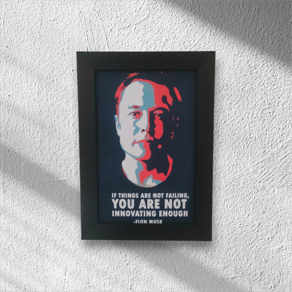 Elon Musk Innovation Quote Art Frame