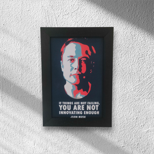 Elon Musk Innovation Quote Art Frame