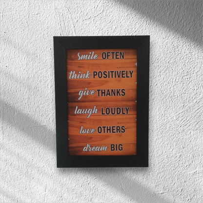 Positive Vibes Quote Frame