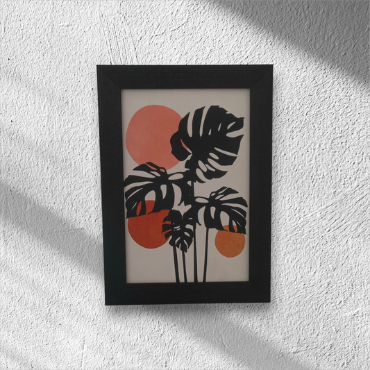 Tropical Leaves Minimal Art