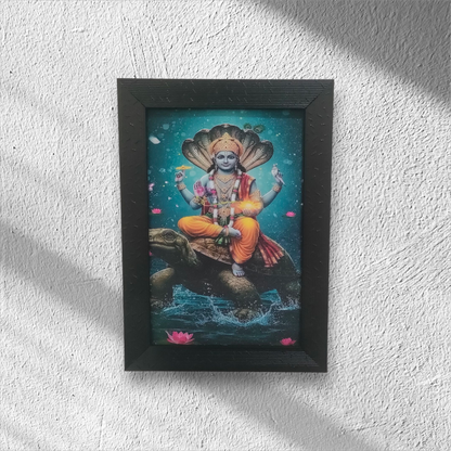 Lord Vishnu on Kurma Art