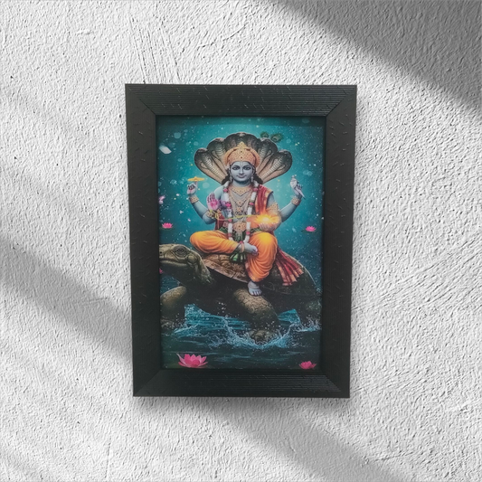 Lord Vishnu on Kurma Art