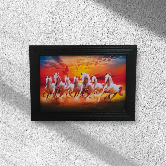 Seven Running Horses Art Frame