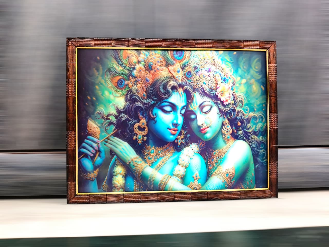 3D Divine Love: Radha and Krishna