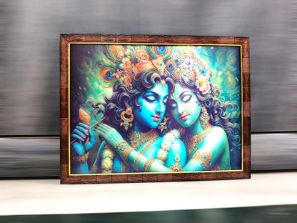 3D Divine Love: Radha and Krishna