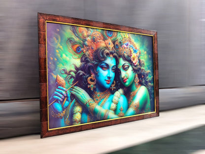 3D Divine Love: Radha and Krishna