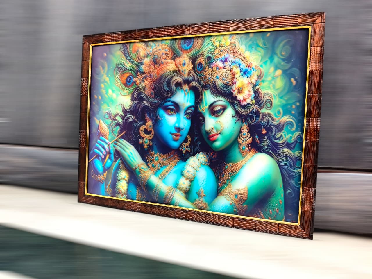 3D Divine Love: Radha and Krishna