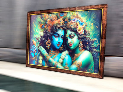 3D Divine Love: Radha and Krishna