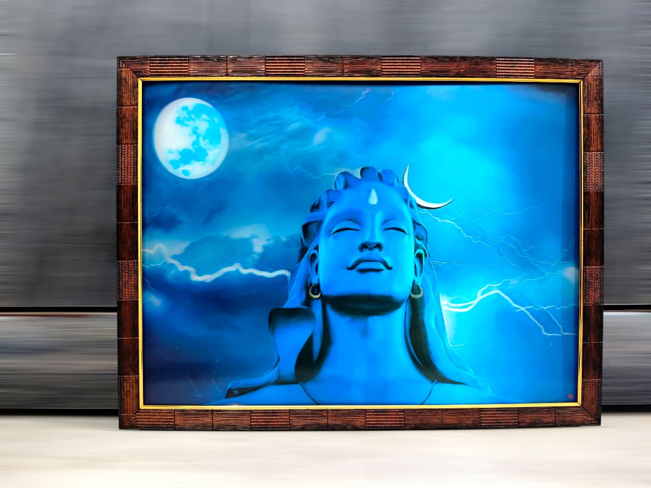 Adiyogi Shiva 12x16 inches | 3D Lenticular Painting