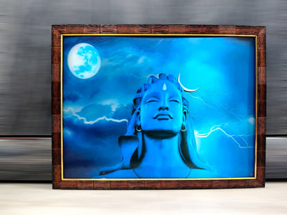 Adiyogi Shiva 12x16 inches | 3D Lenticular Painting
