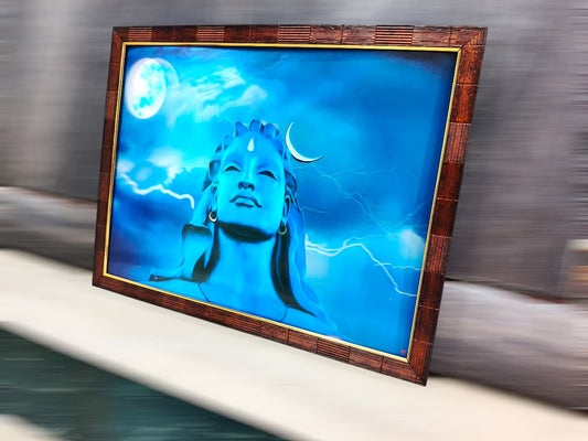 Adiyogi Shiva 12x16 inches | 3D Lenticular Painting