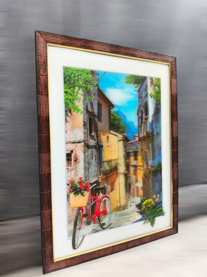 European street View with Bicycle