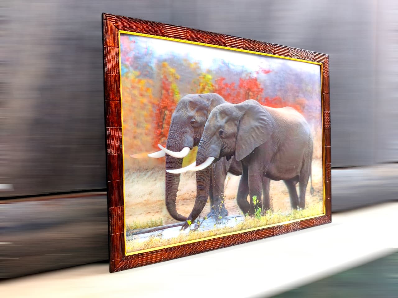 3D Elephants in Wild.
