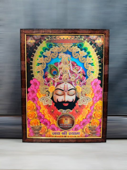 Khatu Shyam Ji Framed Art - Divine Blessings Design
