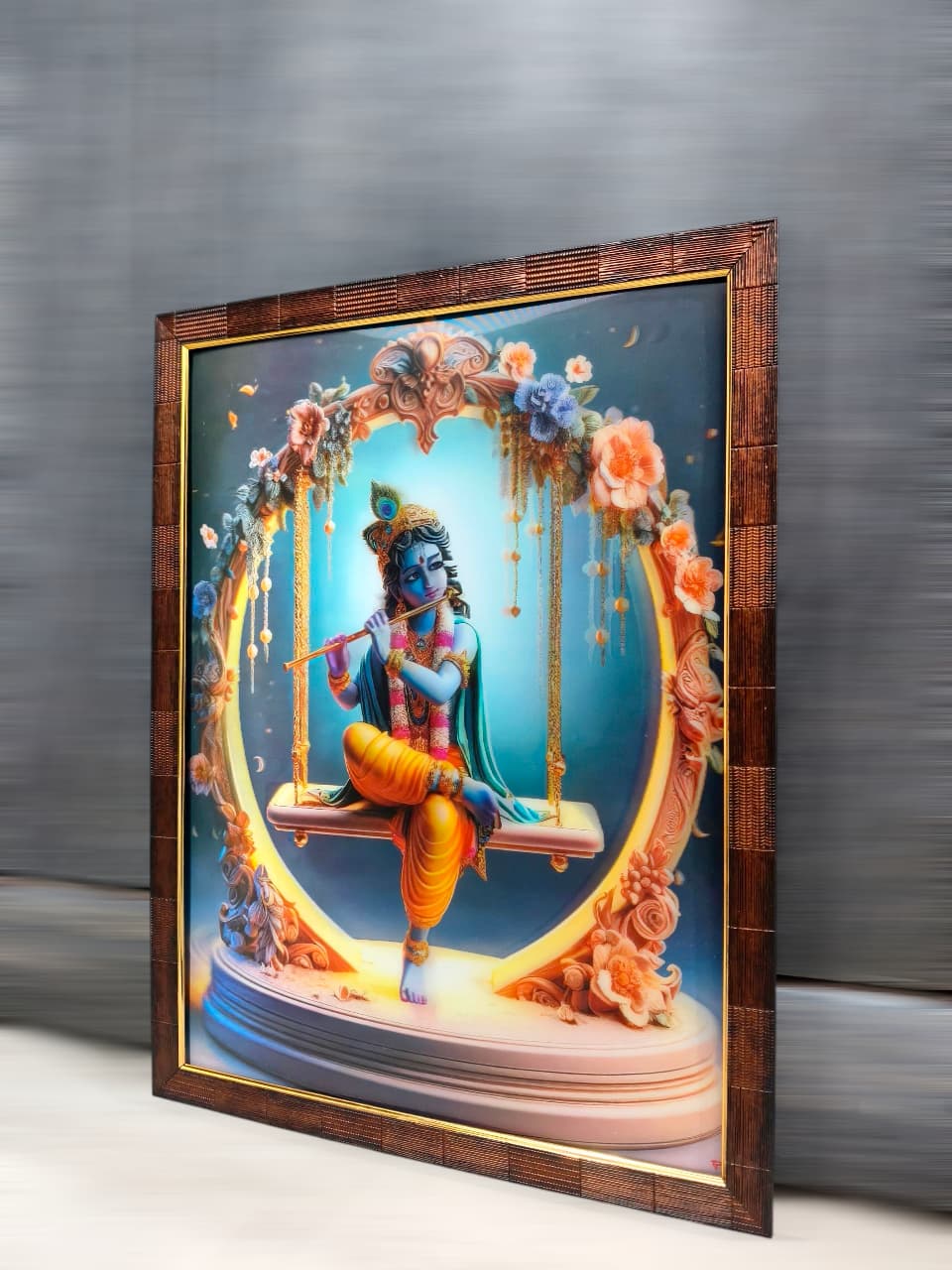 3D Krishna on Swing Painting