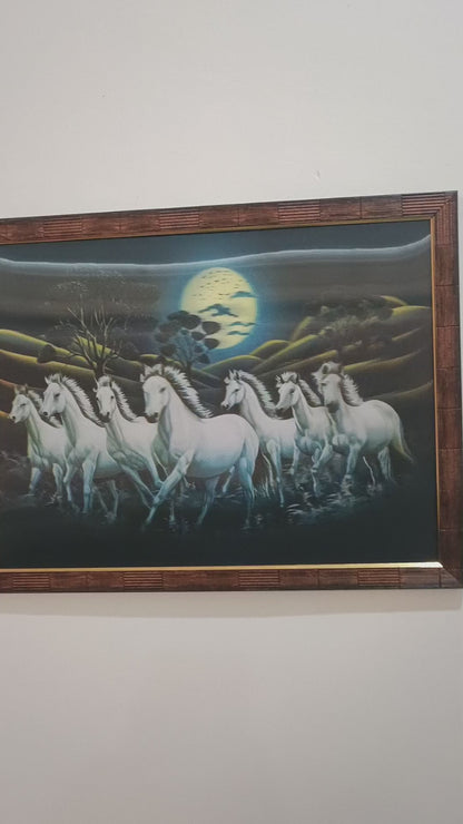 Seven Horses Framed Art - Prosperity Design
