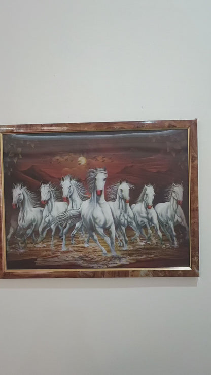 Seven Horses 12x16 inches | 3D Lenticular Painting
