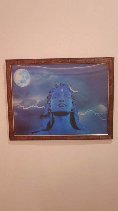 Adiyogi Shiva 12x16 inches | 3D Lenticular Painting