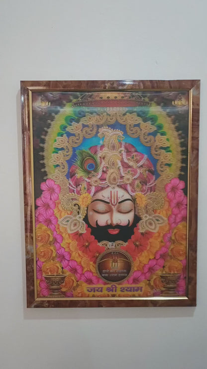 Khatu Shyam Ji Framed Art - Divine Blessings Design