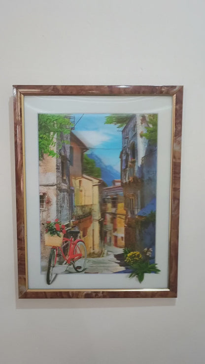 European street View with Bicycle