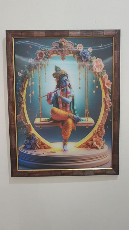3D Krishna on Swing Painting