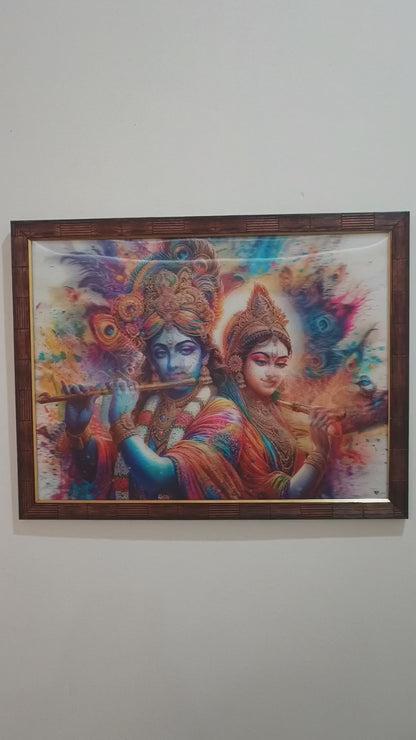 Radha Krishna 12x16 inches| 3D Lenticular Painting