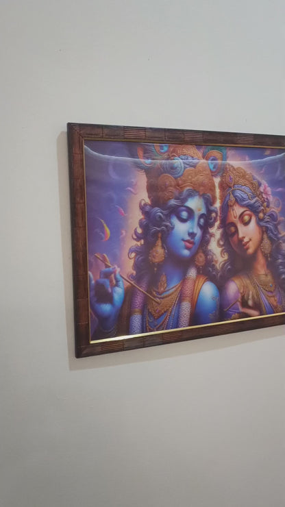 3D Loving Dance: Radha and Krishna Together