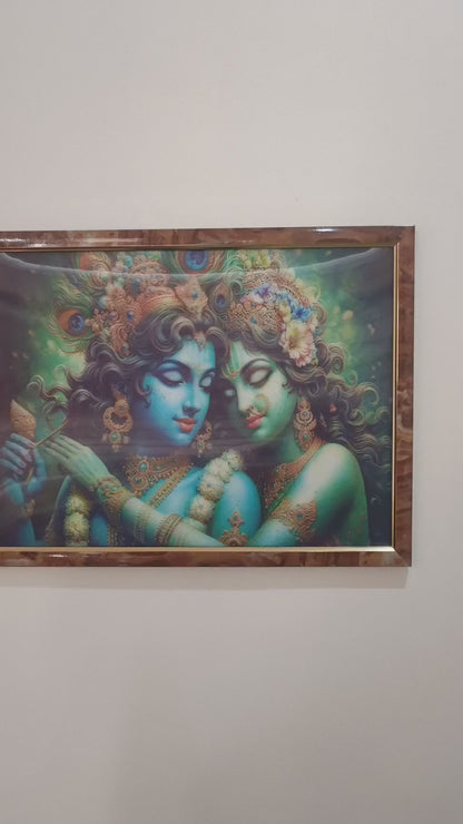 3D Divine Love: Radha and Krishna