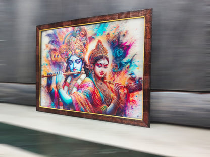 Radha Krishna 12x16 inches| 3D Lenticular Painting