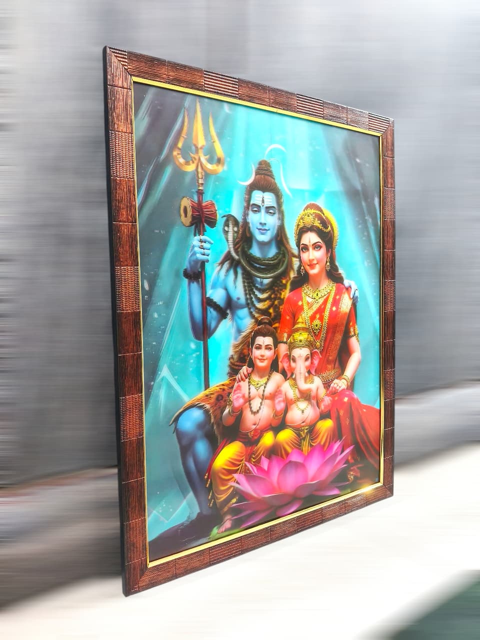3D Shiva Parvati Ganesha Kartikeya Family Portrait